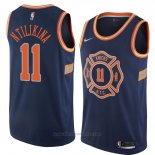 Maglia New York Knicks Frank Ntilikina #11 Citta 2018 Blu