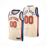 Maglia New York Knicks Personalizzate Citta 2025-26 Crema