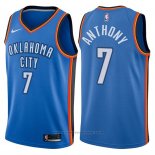 Maglia Oklahoma City Thunder Carmelo Anthony #7 2017-18 Blu