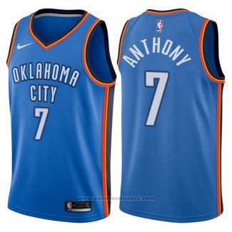 Maglia Oklahoma City Thunder Carmelo Anthony #7 2017-18 Blu