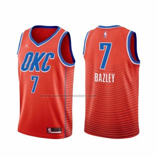 Maglia Oklahoma City Thunder Darius Bazley NO 7 Statement 2021 Arancione