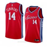 Maglia Philadelphia 76ers Jonathon Simmons #14 Statement 2018 Rosso