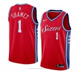 Maglia Philadelphia 76ers Landry Shamet #1 Statement 2017-18 Rosso