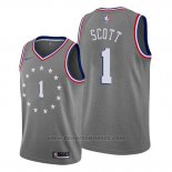 Maglia Philadelphia 76ers Mike Scott #1 Citta Grigio