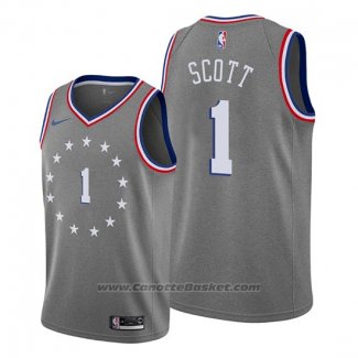 Maglia Philadelphia 76ers Mike Scott #1 Citta Grigio