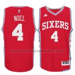 Maglia Philadelphia 76ers Nerlens Noel #4 Rosso