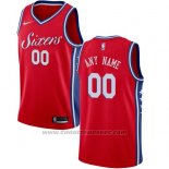 Maglia Philadelphia 76ers Nike Personalizzate 17-18 Rosso