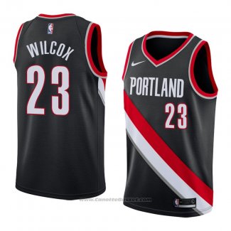 Maglia Portland Trail Blazers Cj Wilcox #23 Icon 2018 Nero