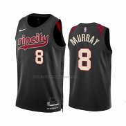 Maglia Portland Trail Blazers Kris Murray #8 Citta 2023-24 Nero