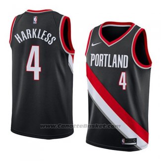 Maglia Portland Trail Blazers Maurice Harkless #4 Icon 2018 Nero