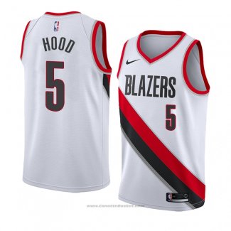 Maglia Portland Trail Blazers Rodney Hood #5 Association 2018 Bianco