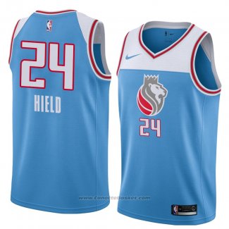 Maglia Sacramento Kings Buddy Hield #24 Citta 2018 Blu