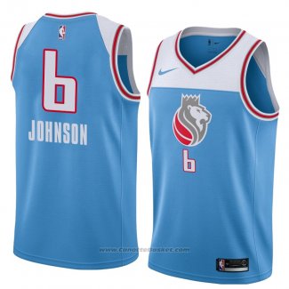 Maglia Sacramento Kings Joe Johnson Citta 2018 Blu