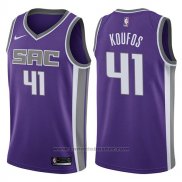 Maglia Sacramento Kings Kosta Koufos #41 Icon 2017-18 Viola