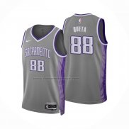 Maglia Sacramento Kings Neemias Queta #88 Citta 2022-23 Grigio