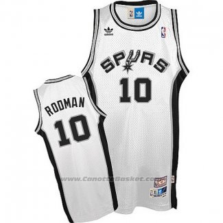 Maglia San Antonio Spurs Dennis Rodman #10 Retro Bianco