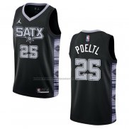 Maglia San Antonio Spurs Jakob Poeltl #25 Statement 2022-23 Nero