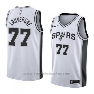 Maglia San Antonio Spurs Joffrey Lauvergne #77 Association 2018 Bianco