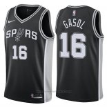 Maglia San Antonio Spurs Pau Gasol #16 Icon 2017-18 Nero