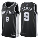 Maglia San Antonio Spurs Tony Parker #9 Icon 2017-18 Nero