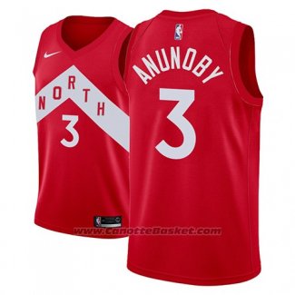 Maglia Tornto Raptors Og Anunoby #3 Earned 2018-19 Rosso