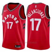 Maglia Toronto Raptors Jonas Valanciunas #17 Icon 2017-18 Rosso