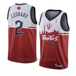 Maglia Toronto Raptors Kawhi Leonard #2 Citta 2019-20 Rosso