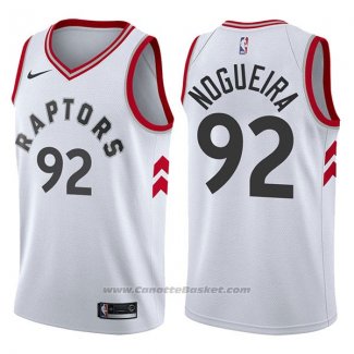 Maglia Toronto Raptors Lucas Nogueira #92 Association 2017-18 Bianco