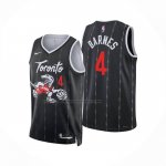 Maglia Toronto Raptors Scottie Barnes No 4 Citta 2025-26 Nero