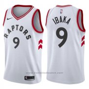 Maglia Toronto Raptors Serge Ibaka #9 Association 2017-18 Bianco