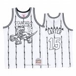 Maglia Toronto Raptors Vince Carter #15 Concord Collection Hardwood Classics Bianco Nero