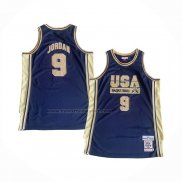 Maglia USA 1992 Michael Jordan #9 Blu Or