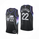 Maglia Utah Jazz Darryn Peterson No 22 Statement 2025-26 Nero