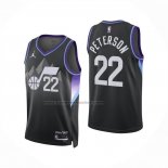 Maglia Utah Jazz Darryn Peterson No 22 Statement 2025-26 Nero