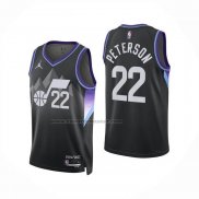 Maglia Utah Jazz Darryn Peterson No 22 Statement 2025-26 Nero