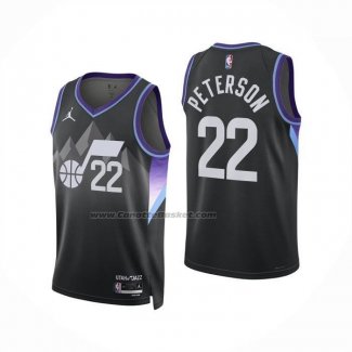Maglia Utah Jazz Darryn Peterson No 22 Statement 2025-26 Nero