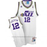 Maglia Utah Jazz John Stockton #12 Retro Bianco