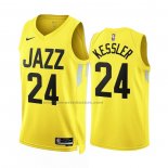 Maglia Utah Jazz Walker Kessler #24 Icon 2022-23 Giallo