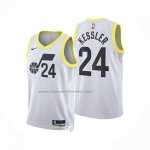 Maglia Utah Jazz Walker Kessler No 24 Association 2024-25 Bianco