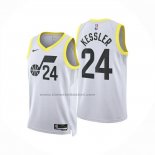 Maglia Utah Jazz Walker Kessler No 24 Association 2024-25 Bianco