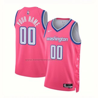 Maglia Washington Wizards Personalizzate Citta 2022-23 Rosa