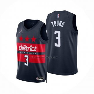 Maglia Washington Wizards Trae Young No 3 Statement 2025-26 Blu