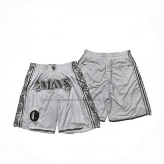 Pantaloncini Dallas Mavericks Citta Just Don 2024-25 Bianco