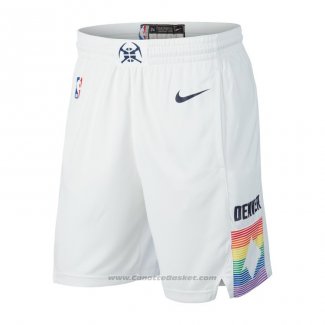 Pantaloncini Denver Nuggets Citta Edition Bianco