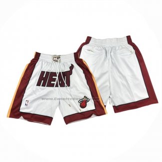 Pantaloncini Miami Heat Just Don Rosso Bianco