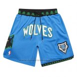 Pantaloncini Minnesota Timberwolves Mitchell And Ness Jsut Don Blu