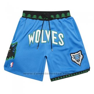 Pantaloncini Minnesota Timberwolves Mitchell And Ness Jsut Don Blu