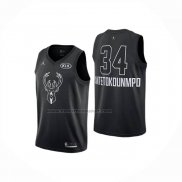 Maglia All Star 2018 Milwaukee Bucks Giannis Antetokounmpo No 34 Nero