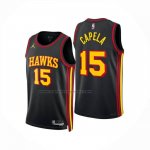 Maglia Atlanta Hawks Clint Capela No 15 Statement 2024-25 Nero