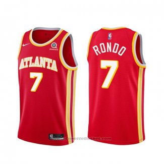 Maglia Atlanta Hawks Rajon Rondo #7 Icon 2020-21 Rosso